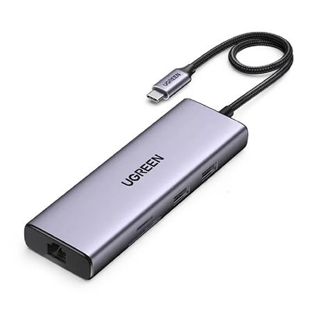UGREEN USB-C TO 2*HDMI 4K@60HZ+1*USB-A 3.0+1*USB-C 3.0+2*USB-A 2.0+SD/TF+RJ45+PD