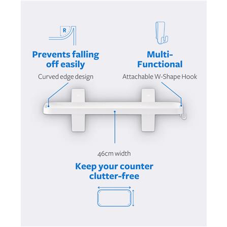 COMMAND PLATE SHELF 17729 WHITE