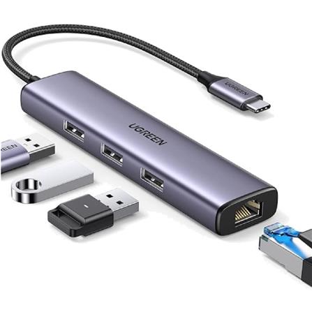 UGREEN USB-C TO 3*USB 3.0A+GIGABIT WITH 1 USB POWER PORT