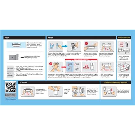 COMMAND TOOTHBRUSH & TOOTHPASTE HOLDER 17721 WHITE