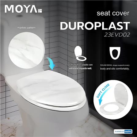 MOYA DUROPLAST TOILET SEAT 23EVD02 MARBLE WHITE