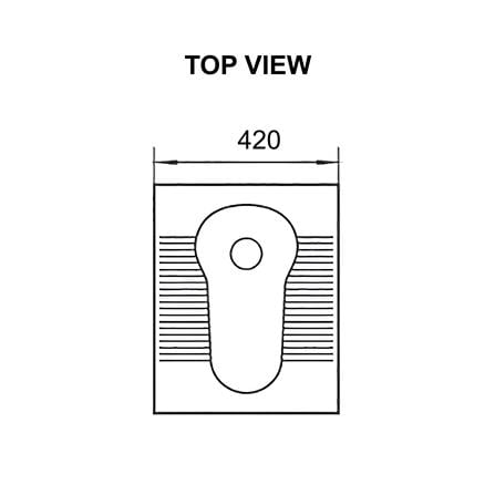AKRON SQUAT PAN SQ-488 WHITE