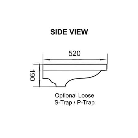 AKRON SQUAT PAN SQ-488 WHITE