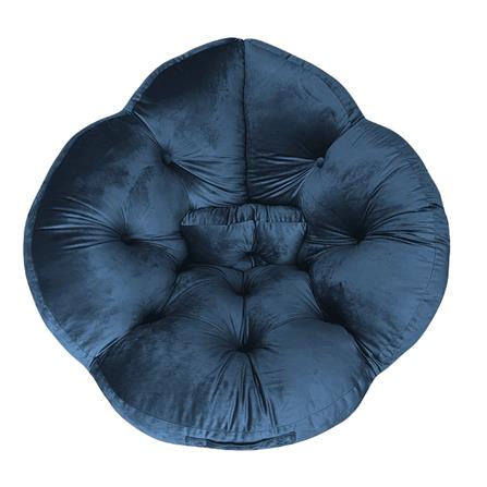 HLS CHAIRPAD FLOWER 34X43" BLUE