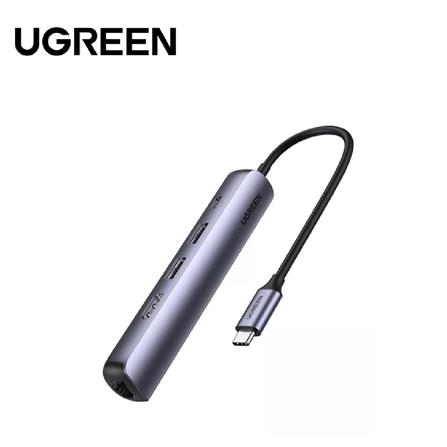 UGREEN USB-C 3.1 GEN 2 TO HDMI 4K@60HZ+2*USB-A 3.0+RJ45 GIGABIT+PD3.0 100W ALUMINUM CASE