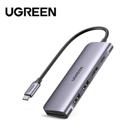 UGREEN USB-C 3.1 7IN1 DOCKING HDMI 4K@30HZ+2*USB-A 3.0+USB-C 3.1+SD&TF+PD ALUMINUM CASE