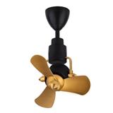 ALPHA CEILING FAN ALKOVA KONA 3B MAJESTIC GOLD/MATT BLACK 16"