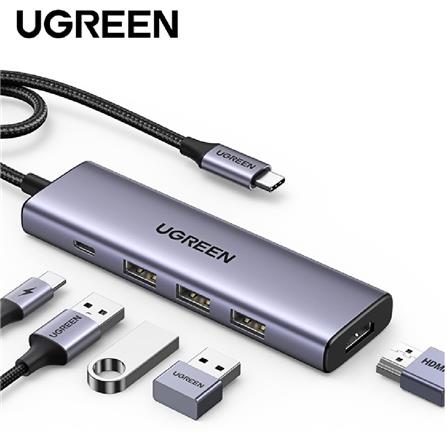 UGREEN USB-C 3.2 TO HDMI 4K@60HZ+3*USB-A+PD100W