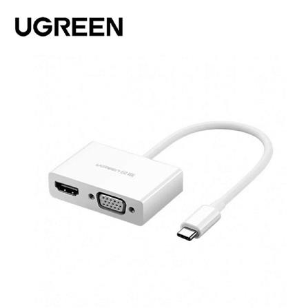 UGREEN USB TYPE C TO HDMI + VGA CONVERTER (WHITE)