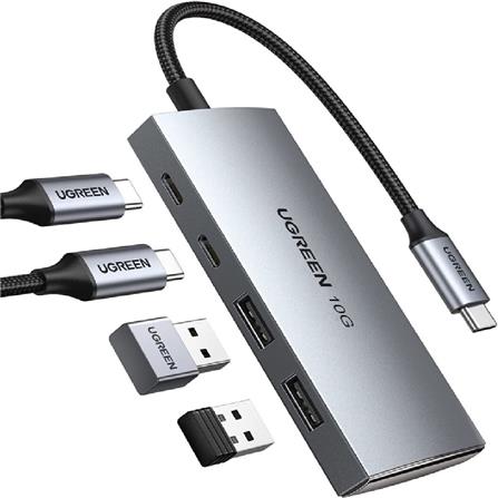 UGREEN USB-C 3.2 10GBPS 2*USB-A 3.2+ 2*USB-C 3.2 HUB ALUMINUM CASE