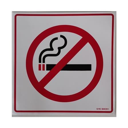 SHIN YIH SIGNAGE 8"X8" SW201 DILARANG MEROKOK/NO SMOKING