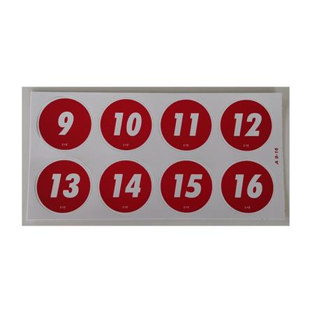 SHIN YIH SIGNAGE 5"X10" A 9-16 TABLE NUMBER