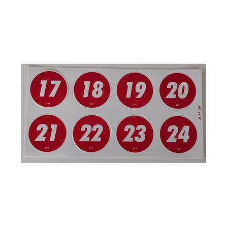 SHIN YIH SIGNAGE 5"X10" A 17-24 TABLE NUMBER