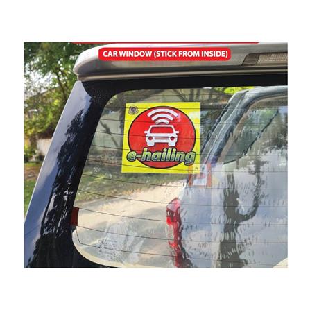 SHIN YIH SIGNAGE 5"X5" CS800 E-HAILING CAR STICKER