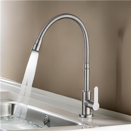 LIVINOX SINK FAUCET PILLAR LST-MA101F MATT STAINLESS STEEL