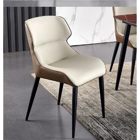 DINING CHAIR H005 PU KHAKI BEIGE