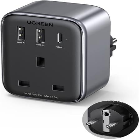 UGREEN OUTLET EXTENDER (1 AC OUTLET + 30W 2A1C)