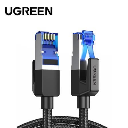 UGREEN CAT 8 F/FTP ROUND ETHERNET CABLE NYLON BRAID 20M (BLACK)