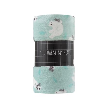 HLS FLEECE BLANKET 50X60 CSLW06 BEAR GRN