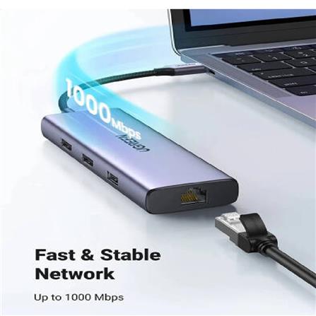 UGREEN USB-C 9IN1 DOCKING 3*USB-A 3.0+HDMI 4K@30HZ+VGA+RJ45 GIGABIT+SD/TF+PD