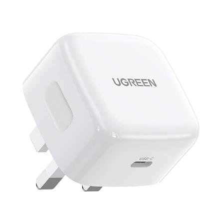 UGREEN 20W USB-C PD FAST CHARGER + USB-C TO LIGHTNING CABLE 1M (WHITE)