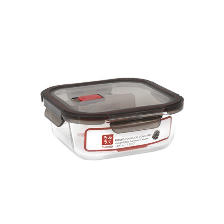 FUKURO YOKI BOROSILICATE GLASS CONTAINER 1200ML SQUARE