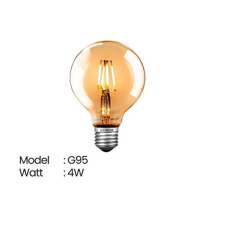 PROJECT - LEDEON FILAMENT BULB G95 4W E27 2700 WARM WHITE