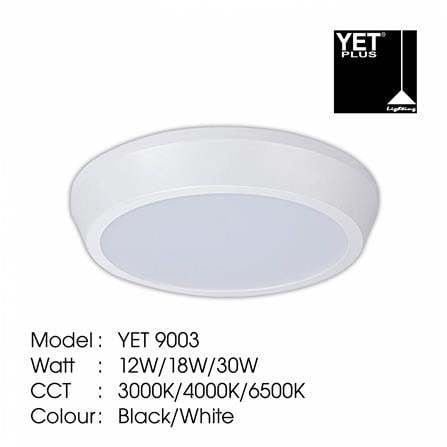 YETPLUS LED SURFACE DOWNLIGHT 9003 18W 6500K WHITE ROUND