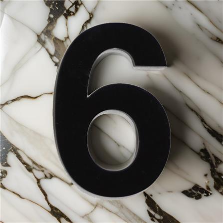 S&T NUMBERING ARABIC 6 75MM BLACK