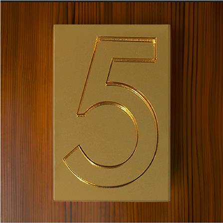S&T NUMBERING ARABIC 5 91-GOLD