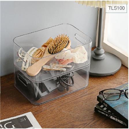 CLEAR STORAGE BOX WITH HANDLES KEYWAY 15.1X22.1X8.6CM TLS100