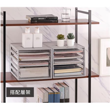 A4 PAPER DRAWER 4TIER KEYWAY DV103 1L+3S 25.3X34X22.8CM GREY