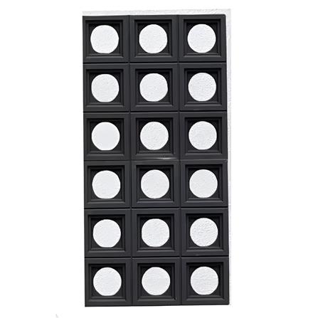 TARA PU STONE PANEL 120X60 CIRCULAR D007-4 VOLCANIC GREY