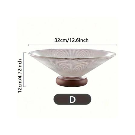 COSSY PLUS GLASS SERVING BOWL 32CM WITH WOODEN STAND