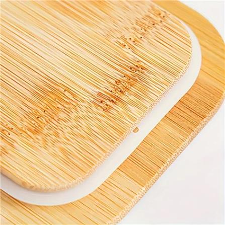 COSSY PLUS BOROSILICATE GLASS STORAGE CONTAINER 950ML WITH BAMBOO LID - ROUND