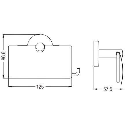 JOHNSON SUISSE TISSUE HOLDER WITH COVER WBBA100264CP POLISHED
