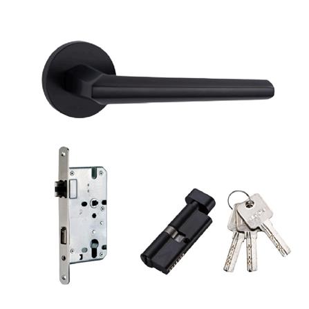 ARTSAFE DESIGN LEVER HANDLE MORTISE SET MLCSAS9035 MATT BLACK