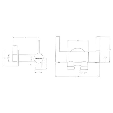 JOHNSON SUISSE LIRA 1/2" 2 WAYS ANGLE VALVE WBFA301675CP