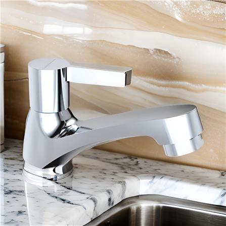 JOHNSON SUISSE LIRA 1/2" BASIN PILLAR TAP WBFA301666CP