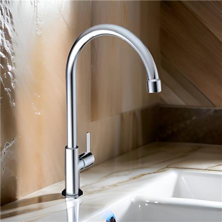 JOHNSON SUISSE LIRA 1/2" PILLAR SINK TAP WITH SWIVEL (ROUND) WBFA301672CP