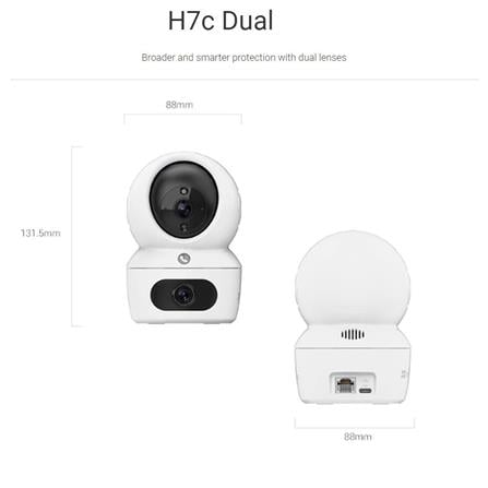 EZVIZ SMART HOME INDOOR CAMERA DUAL LENS H7C DUAL 4MP