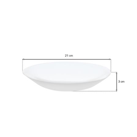 OPAL GLASS DEEP PLATE 8.5" KECH AURA WHITE