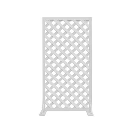 FREESTANDING WOODEN FENCE ME LIVING H150 X W80CM WHITE