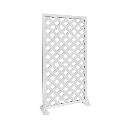 FREESTANDING WOODEN FENCE ME LIVING H150 X W80CM WHITE