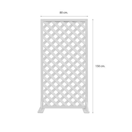 FREESTANDING WOODEN FENCE ME LIVING H150 X W80CM WHITE