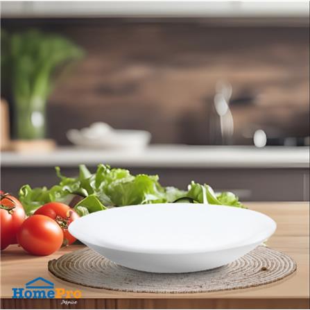 OPAL GLASS PLATE 7.5IN KECH AURA WHITE