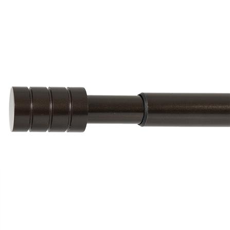 HLS CURTAIN ROD 19MM CANDERA 120-210CM DARK BROWN