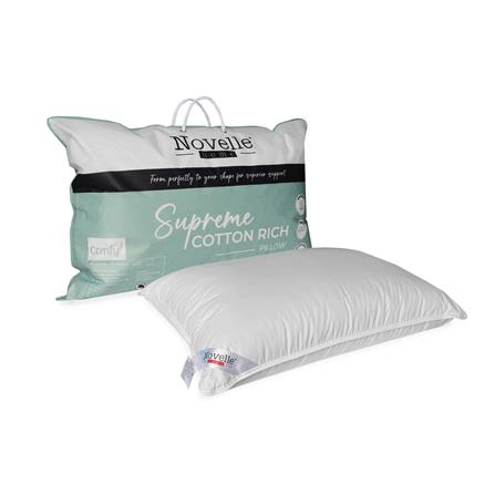 NOVELLE SUPREME COTTON RICH PILLOW 48X74CM WHITE