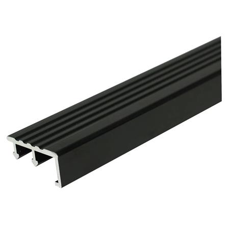 TARA STEP NOSING 40MM POLISHED BLACK 2M ALUMINUM