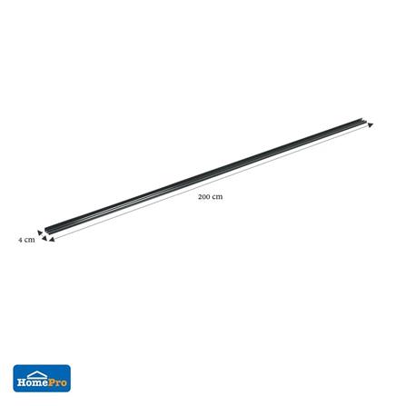 TARA STEP NOSING 40MM POLISHED BLACK 2M ALUMINUM